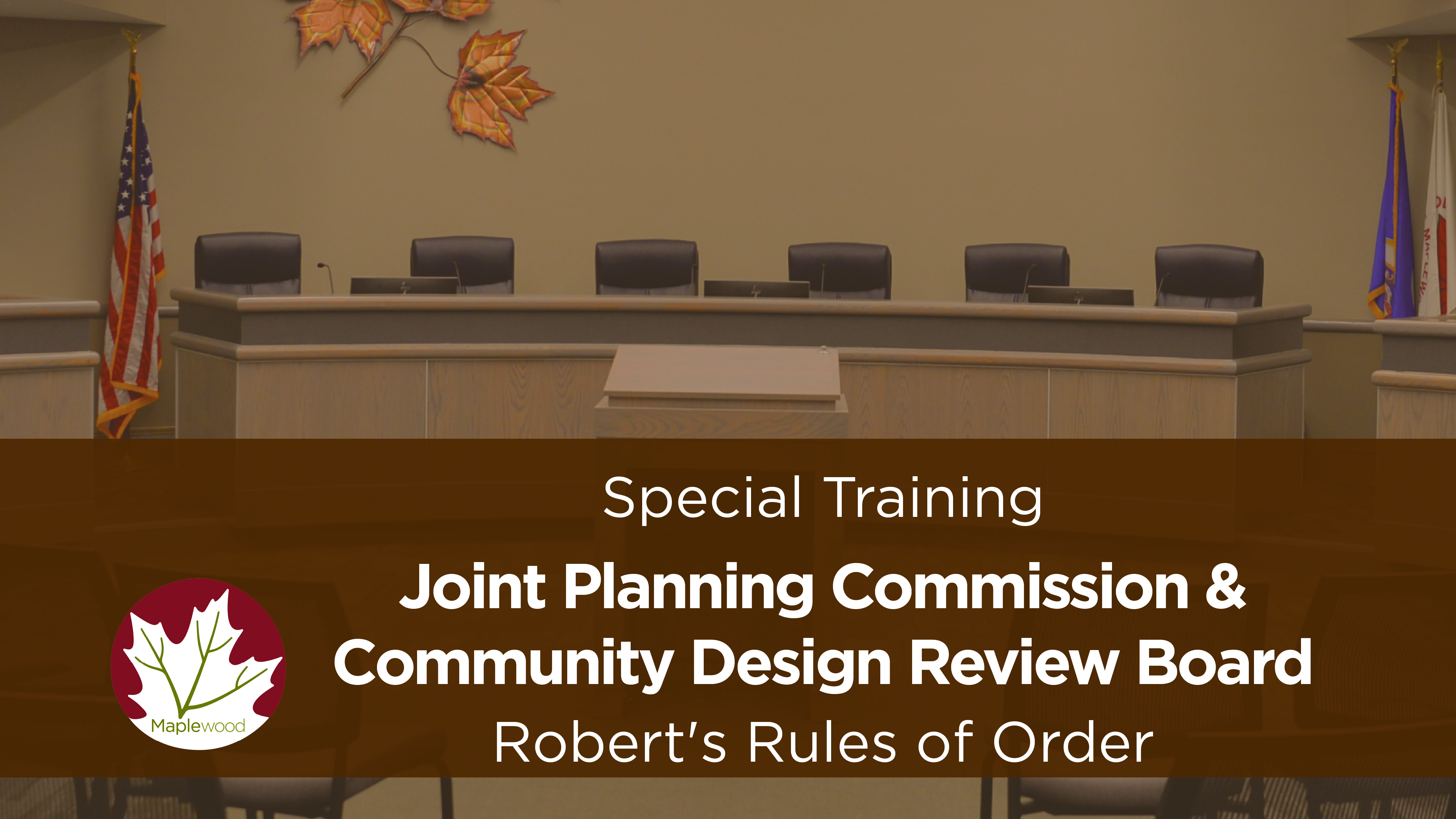 Thumbnail image for Planning Commission with joint PC/CDRB [Robert's Rule] Training - June 16, 2026